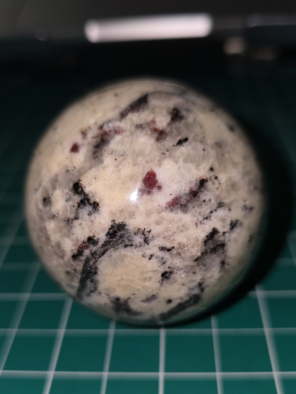 55mm pink tourmaline/rubellite sphere